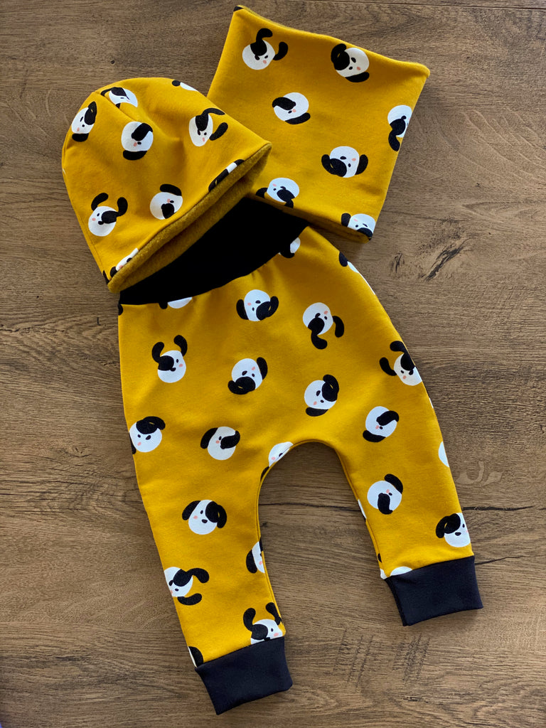 ensemble sarouel, bonnet et snood